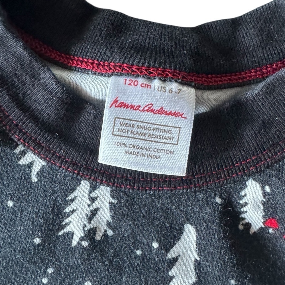 Hanna Andersson 120 Christmas Pajama 100% Organic Cotton Boy Girl 6-7 - Picture 6 of 6